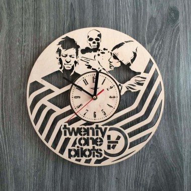 Часы деревянные концептуальные 7Arts Twenty One Pilots CL-0189