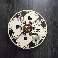 Настенные часы с деревянным циферблатом 7Arts Покер CL-0035