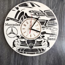 Стильные часы из дерева настенные Mercedes-Benz CL-0235