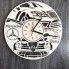 Стильные часы из дерева настенные Mercedes-Benz CL-0235
