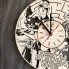 Круглые бесшумные настенные часы из дерева Волчонок CL-0300