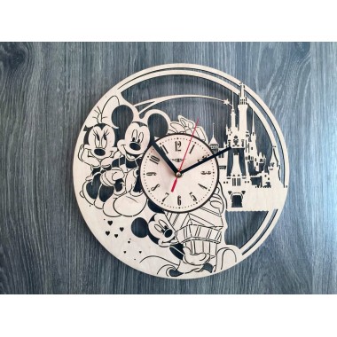 Детские декоративные часы на стену 7Arts Микки и Минни Маус CL-0152