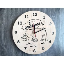 Хендмейд часы из дерева 7Arts Слоник Оттифантен CL-0160
