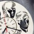 Бесшумные настенные часы из березы 7Arts Легенда рока CL-0064