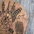 Классические бесшумные настенные часы из дерева Путешествия CL-0292