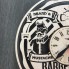 Дизайнерские настенные часы из дерева 7Arts Мужская парикмахерская CL-0005