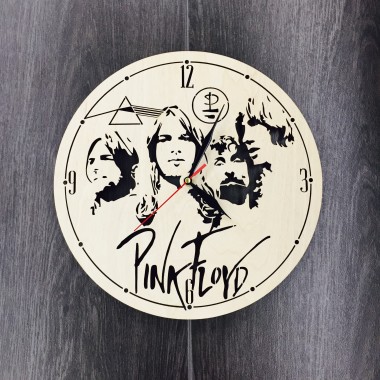 Бесшумные настенные часы из дерева 7Arts Pink Floyd CL-0062