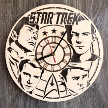 Оригинальные настенные часы из дерева Star Trek CL-0295