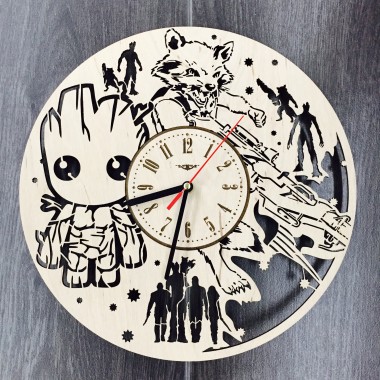 Деревянные детские настенные часы 7Arts Стражи Галактики CL-0100