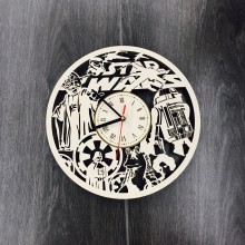 Часы настенные большие из березы 7Arts Планета Звездных Войн CL-0060