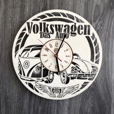 Стильные часы из дерева настенные Volkswagen CL-247