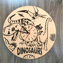 Красивые детские часы из дерева  7Arts Эпоха динозавров CL-0158