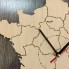 Декоративные часы-карта из дерева 7Arts Франция CL-0181