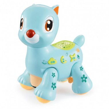 Игрушка электронная Олень Музыкальная D Jin Shaung Lu Голубая (88311)