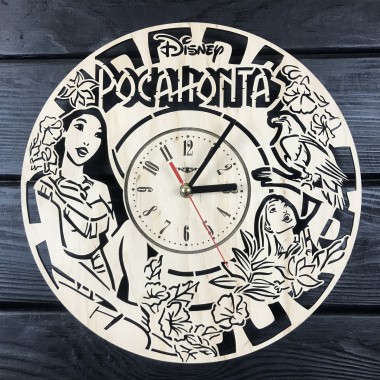 Дизайнерские детские настенные часы Покахонтас CL-0432