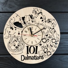 Настенные часы из дерева в детскую 101 далматинец CL-0352