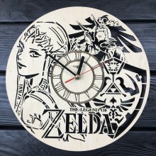 Круглые молодежные настенные часы из дерева The Legend of Zelda CL-0405