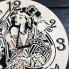 Стильные дизайнерские настенные деревянные часы в тату студию CL-0440