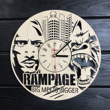 Круглые дизайнерские деревянные часы Rampage CL-0425