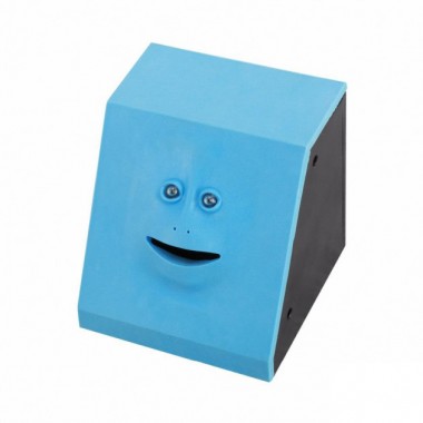 Копилка Face Bank жующая монеты с лицом Blue