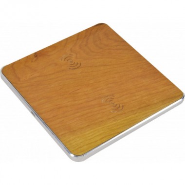 Беспроводная зарядка WoodbooD Wireless Charge Double Silver