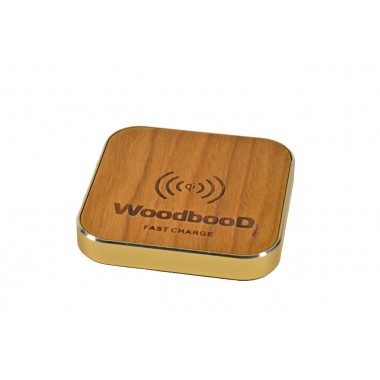 Беспроводная зарядка WoodbooD Wireless Charge Standart Gold
