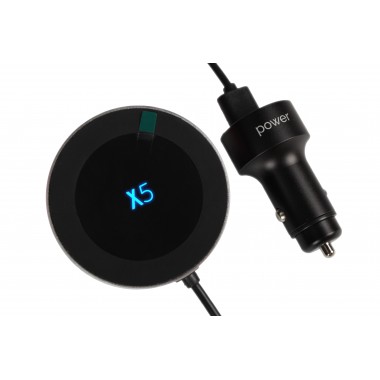 Беспроводное магнитное зарядное устройство Power X5 Black