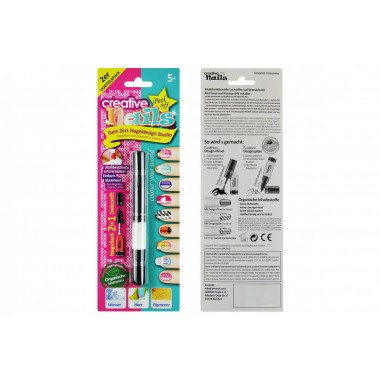 Лак-карандаш для ногтей детский Creative Nails на водной основе (2 цвета чёрний + белый)