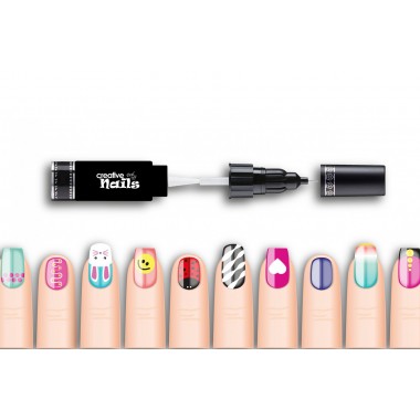 Лак-карандаш для ногтей детский Creative Nails на водной основе (2 цвета зелёный + голубой)