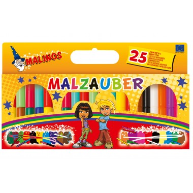 Фломастеры волшебные меняющие цвет MALINOS Malzauber 25 (12+9+4) шт