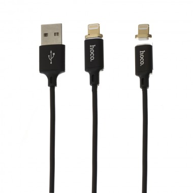 Кабель USB Hoco U28 Magnetic Adsorption Lightning 1,8A 1m Black
