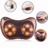Подушка массажная Massage Pillow с инфракрасным подогревом для дома и автомобиля Brown