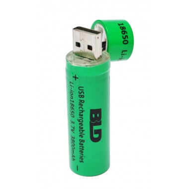 Аккумулятор 18650 Li-ion 4.2v BLD USB 18650 3800mah c USB зарядкой