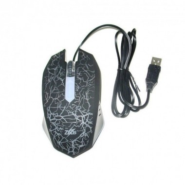 USB мышка Zeus M-110 проводная мышь с подсветкой Чёрная