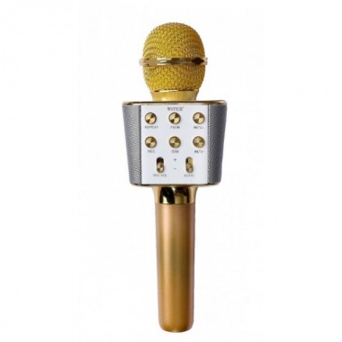 Беспроводной караоке микрофон WSTER WS-1688 Bluetooth Gold