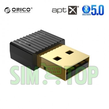 aptX Bluetooth 5.0 + EDR USB адаптер Orico BTA-508-BK чип RTL8761B Black