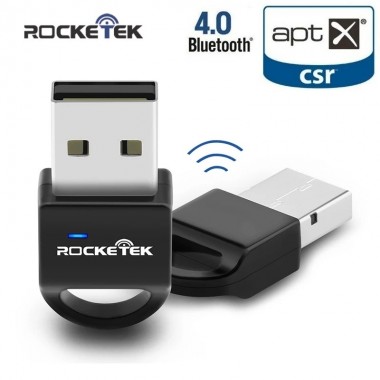 Беспроводной Bluetooth 4.0 USB адаптер Rocketek RT-BT4B с поддержкой aptX чип CSR8510 Black